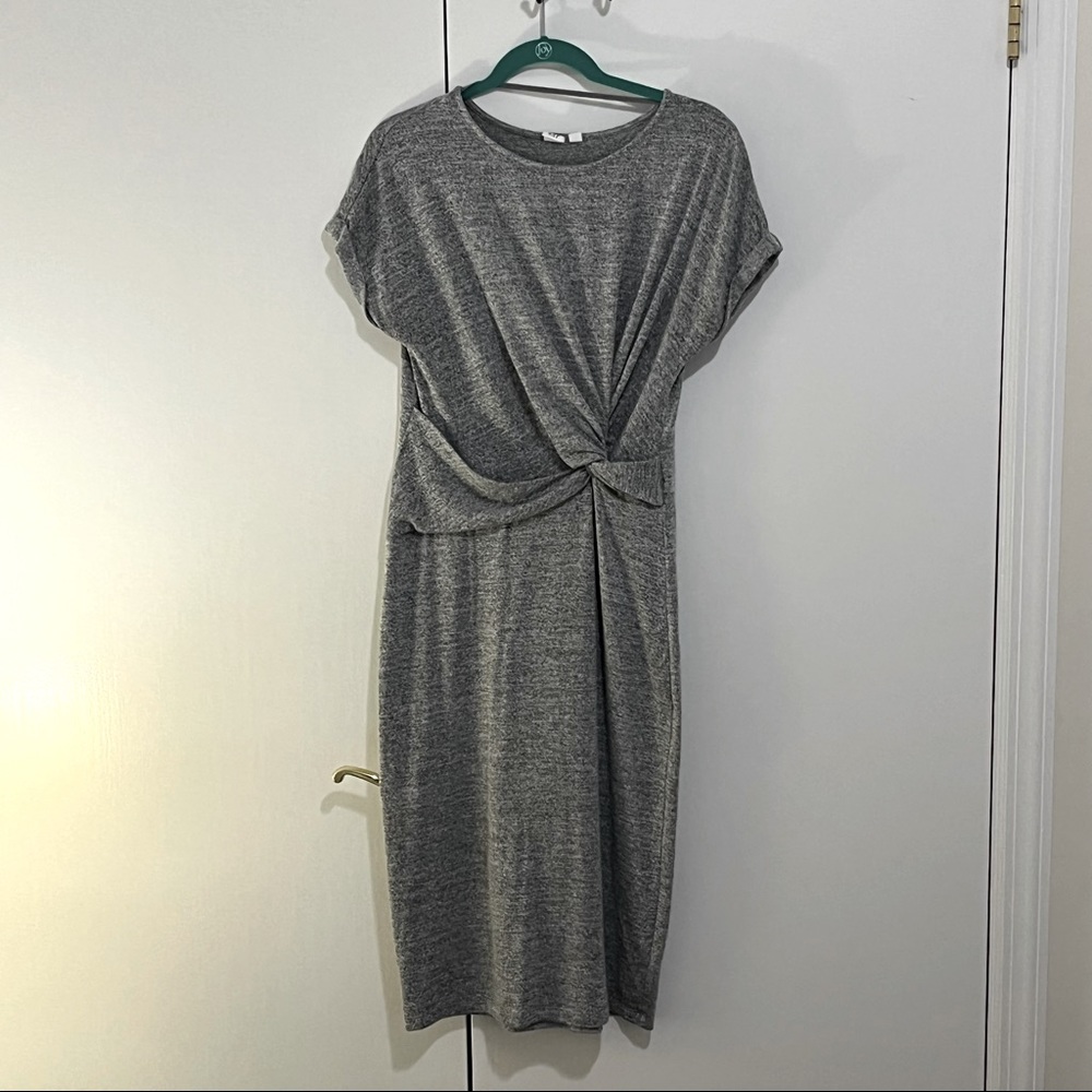 Twist waist midi tube dress